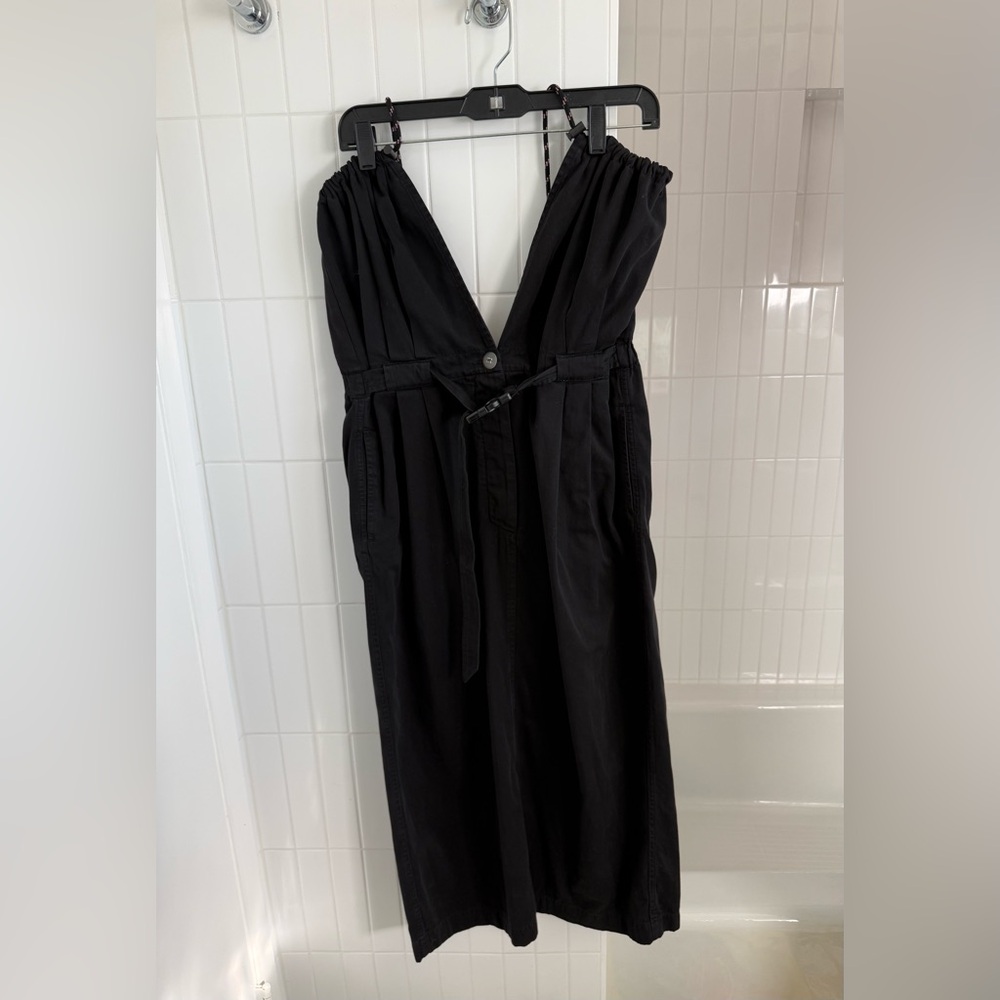 NWT Dries Van Noten Black Dress, V-Neck, Midi Length, Size M, US 8, FR 40